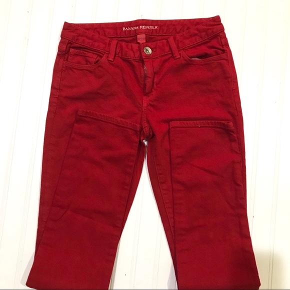 Banana Republic Skinny Red Jeans, Size 27 - Picture 7 of 7